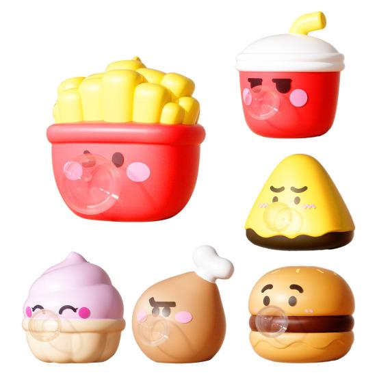 Stress Relief Fast Food Toy Bubble Popping Cartoon Hamburger French Fries Drumstick Ice Cream Cola Squeeze Toy Office Worker