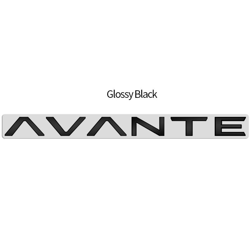 AAWB1 AAPR1 Глянцевый черный совместимый совместимый для AVANTE Металлическая эмблема с буквами 3D наклейки Эмблема багажника Декоративная наклейка Аксессуары для стайлинга автомобиля