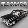 1:32 Eldorado Biarritz S-W140 Модель Игрушка Винтажный Автомобиль Сплав Литье под Давлением Звук Свет Дверь Открывается Оттянуть Назад Миниатюрное Транспортное Средство Подарки для Детей