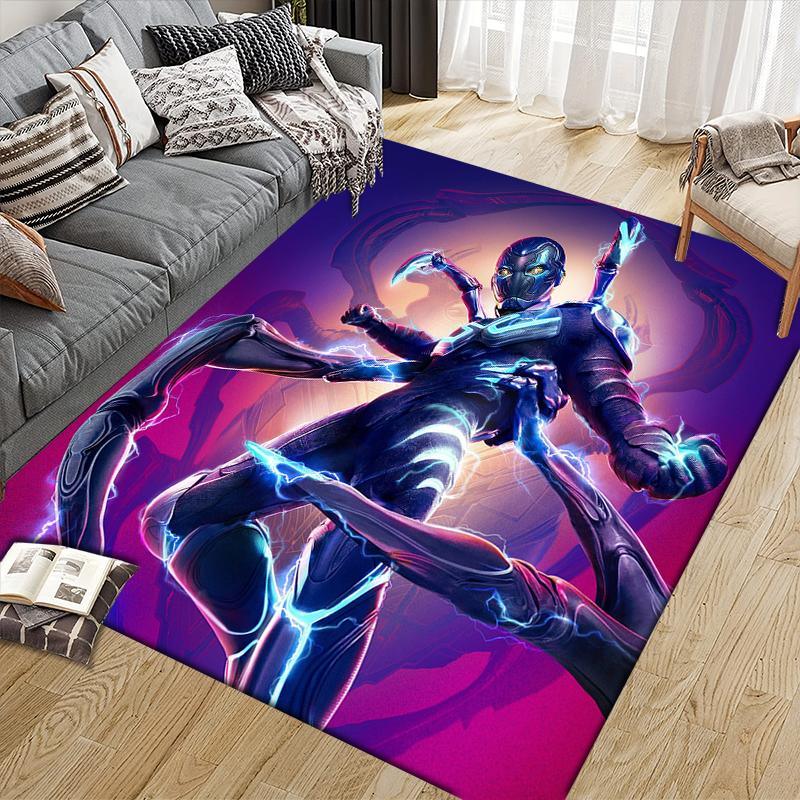 Blue Beetle Hero Square Area Rug, Non-Slip Floor Mat for Home Office, Perfect Gift for Fans.chl