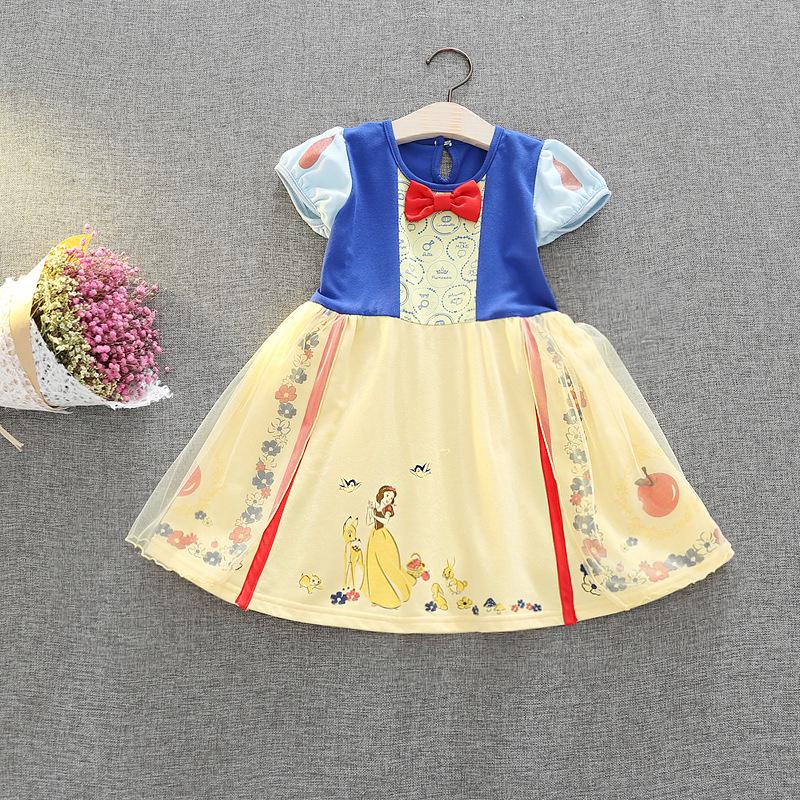 Girls' Alice In Wonderland Snow White Dress - Halloween Performance Costume