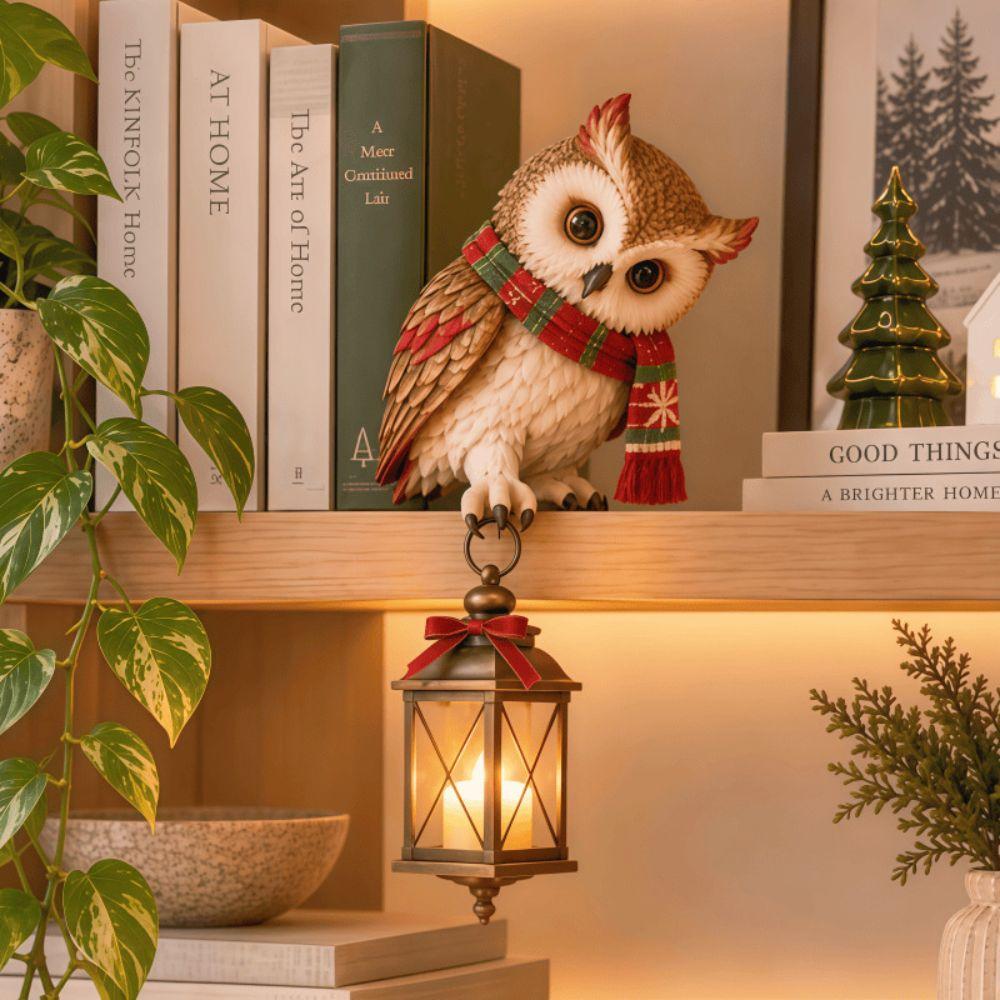 Hand Painted Reading Owl Figurine 15cm/18cm Owl Figurine Resin Owl Figurine Coffee Table