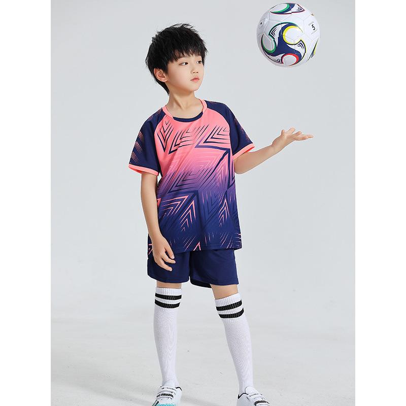 Children'S Football Jersey Set Summer Boys' Badminton Jersey Quick-Drying Primary School Students' Sports Competition Training Clothing