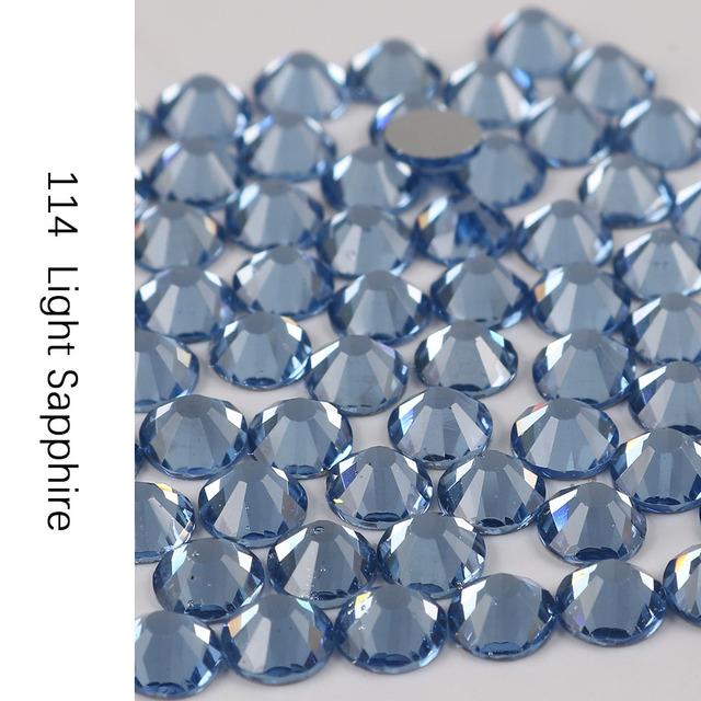 Стразы без горячей фиксации, кристалл Ab Ss3-Ss30, стразы для ногтей с плоской задней частью, стразы премиум-качества, блестящие стразы для ногтей, хрустальный камень