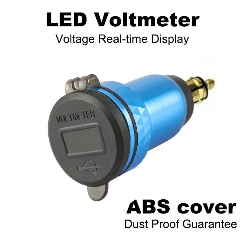 Мотоциклетный алюминиевый DIN Hella Plug Dual USB адаптер для быстрой зарядки светодиодный дисплей для BMW R1250GS G650GS F800 GS GT R1200GS K1200LT