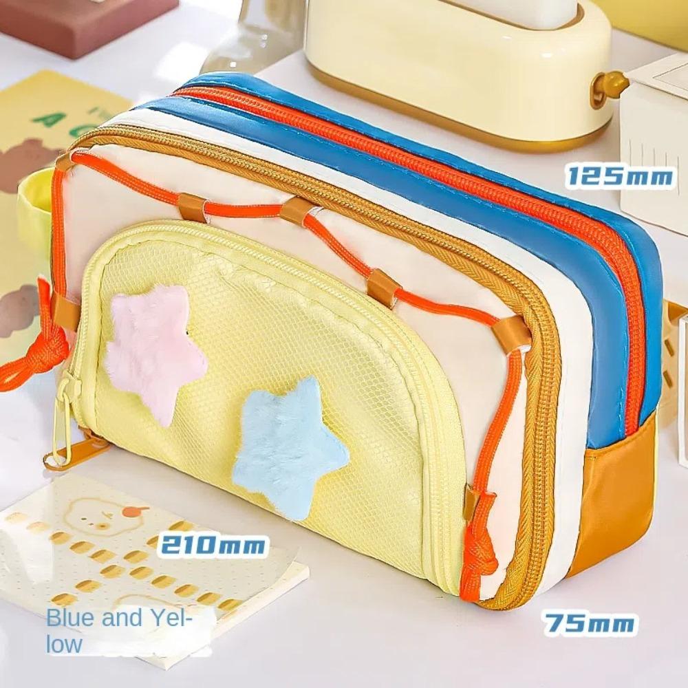 Desktop Storage Korean Pencil Case Large Capacity Ins Pencil Pouch Y2K Star Stationery Bag School