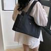 Yogodlns Minimalist Female Student Large Capacity Commuting Tote Bag Canvas Shoulder Bag For Women Portable Handbags