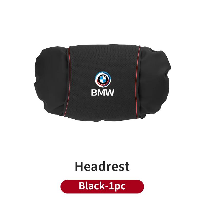 BAGF7 Car Sticker Luxury High Quality Car Seat Headrest Neck Rest Shoulder Pad Cover Auto Accessories For BMW E91 E30 G20 X3 X5 M5 M3