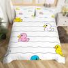 Cute Duck 2/3 Piecebedroom setChildren'sGift Teenagers adulteMicrofibre Double Bed Single Bed Duvet Cover with Zip Room Decor