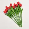 5Pcs Artificial Tulip Flowers Pink White Tulips Fake Flowers Bouquet Wedding Garden Decoration Home Vase Decor Plants Mother's Day Gift