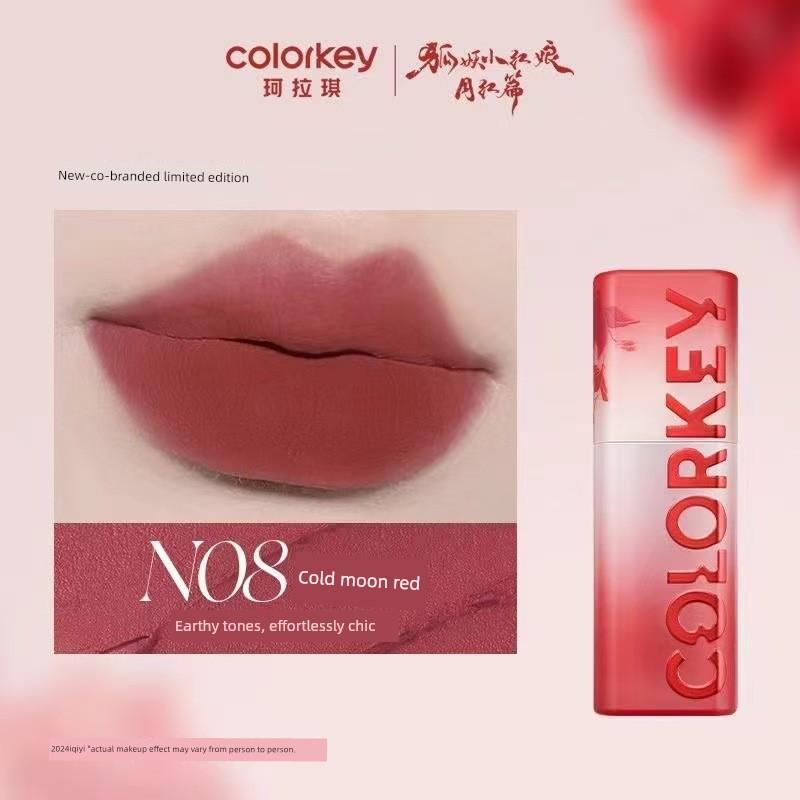 Colorkey Coco Powder Mist Lip Mud Matte Lip Glaze for Women in Red Bean Sand and Red Brown Authentic Product