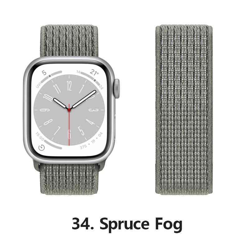 Нейлоновый ремешок для Apple Watch 10 Ремешки 46мм 44мм 40мм 45мм 41мм 49мм 42мм 38мм Браслет Correa iwatch Серия 8 se 7 6 3 9 11 40 мм