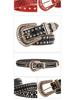 Women's Rhinestone Crystal Waist Belt for Jeans or Dress, European and American Style with Inlaid Rivets