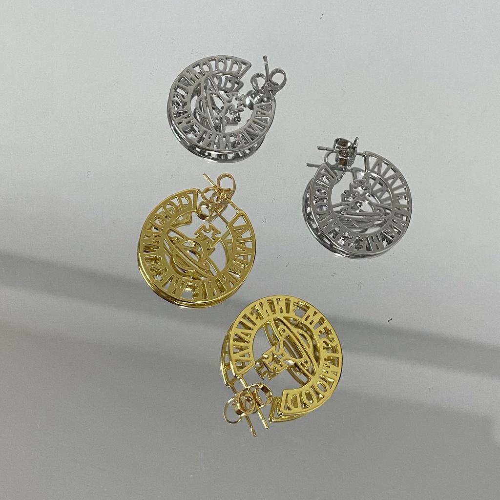 Трендовые серьги Westwood Hollow с надписью и Сатурном, женский подарок, модные