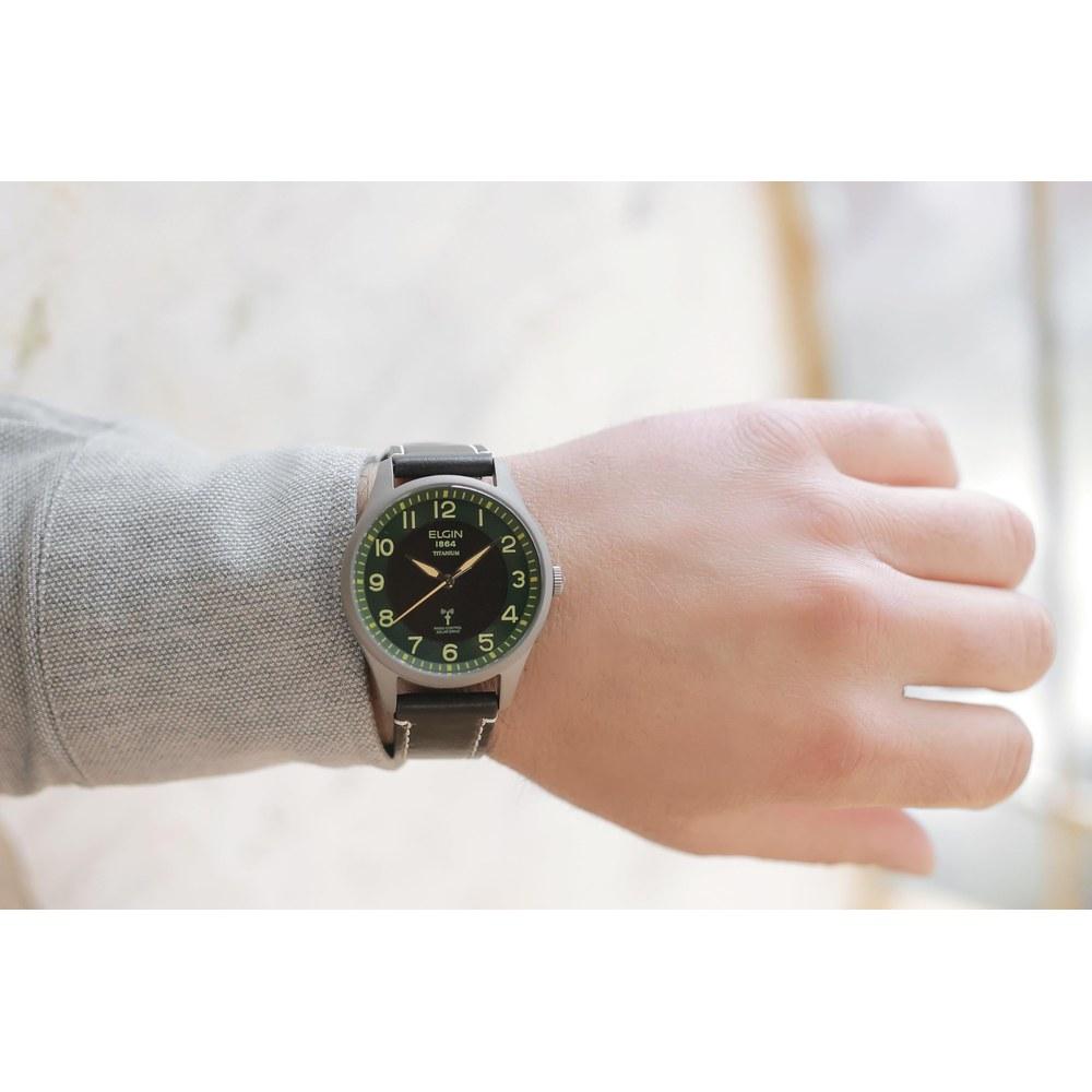 ELGIN Титановые Радиоуправляемые Солнечные Наручные Часы FK1431TI-GRP