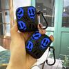 For Apple AirPods Bluetooth Headset Anti-drop Fun Skull Black Matte Protective Case Cover