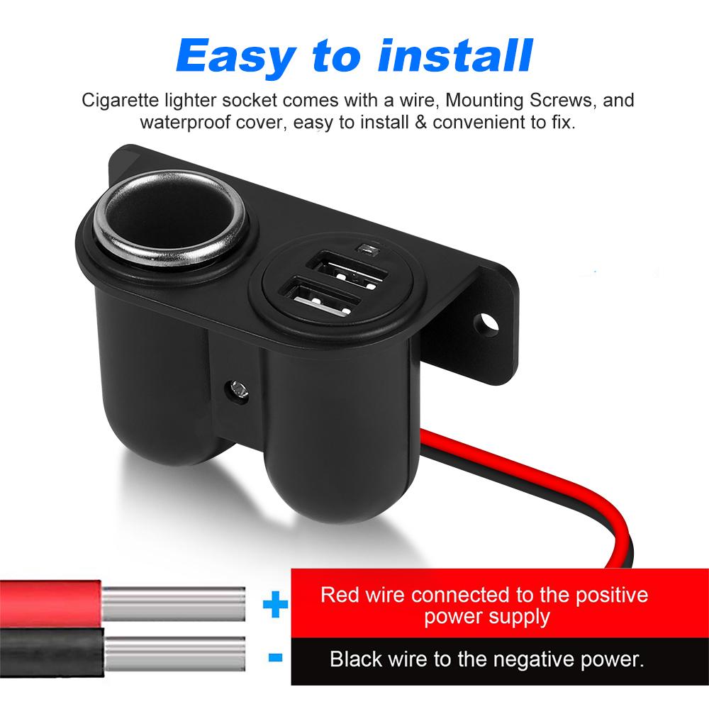 Зарядный адаптер 12 В/24 В 3,1 А, автомобильное зарядное устройство с двумя USB-разъемами, автомобильный прикуриватель, разветвитель, зарядка через прикуриватель