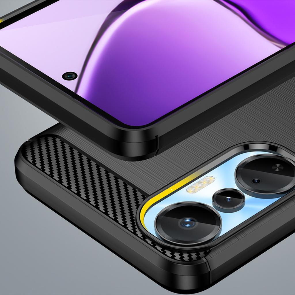 Infinix Hot 20S Flexible Carbon Silicone Black Case Cover