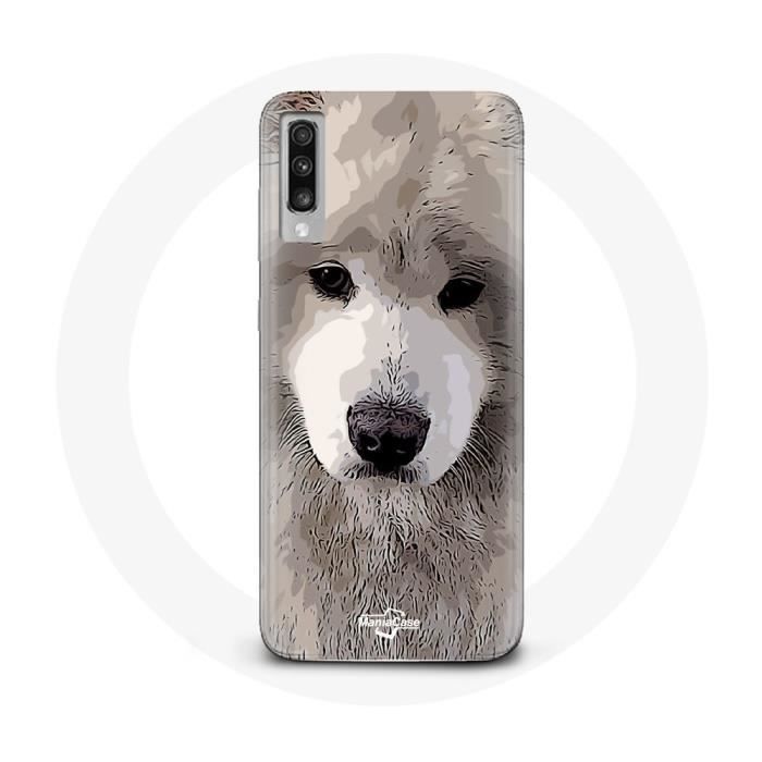 Чехол - Samsung - Galaxy A70 - Мягкий - Серый - Породы собак
