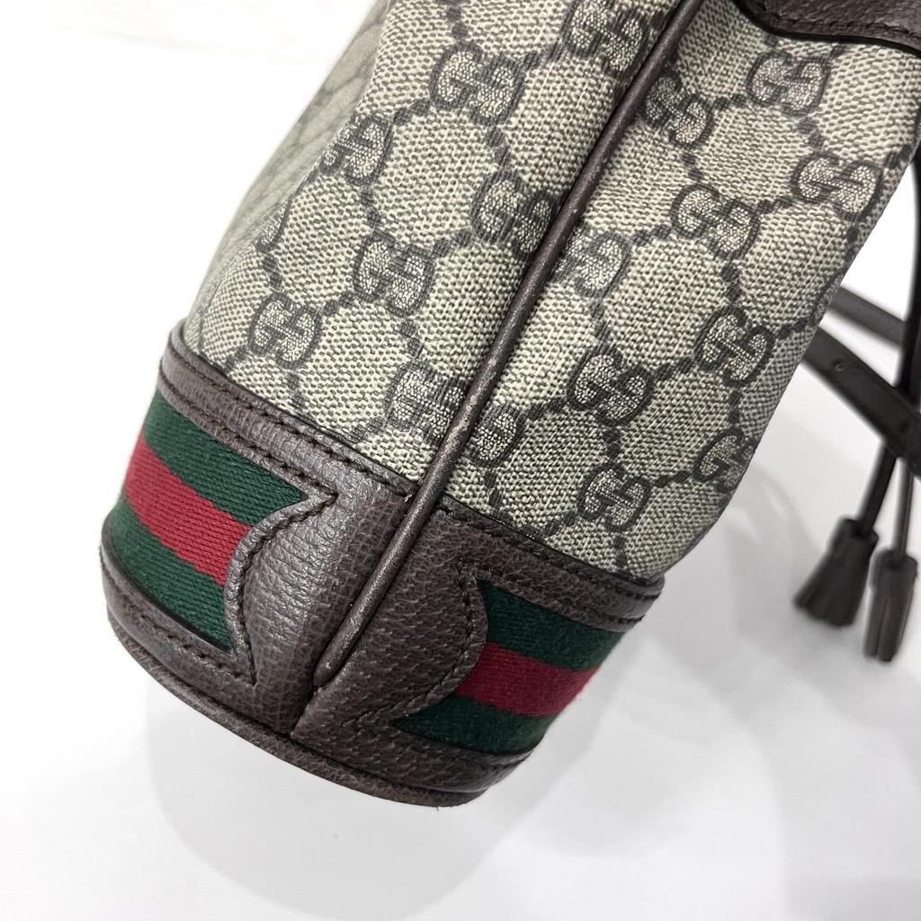 [Pre-Owned] Gucci Ophidia Mini Bucket Bag 'Beige/Ebony' - Very Good #J53HBC