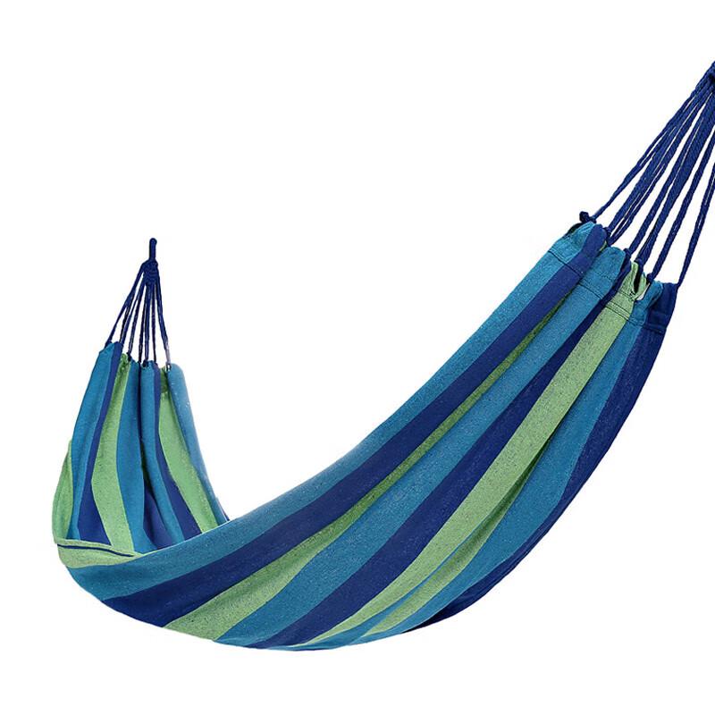 Huilingyang Outdoor Single Canvas Hammock with Curved Spreader Bar