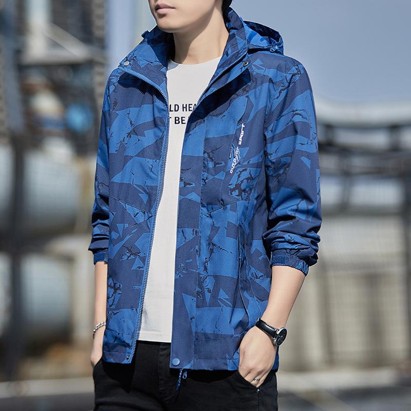 Весенняя новая повседневная куртка мужская весенняя трендовая водонепроницаемая куртка для активного отдыха мужская одежда