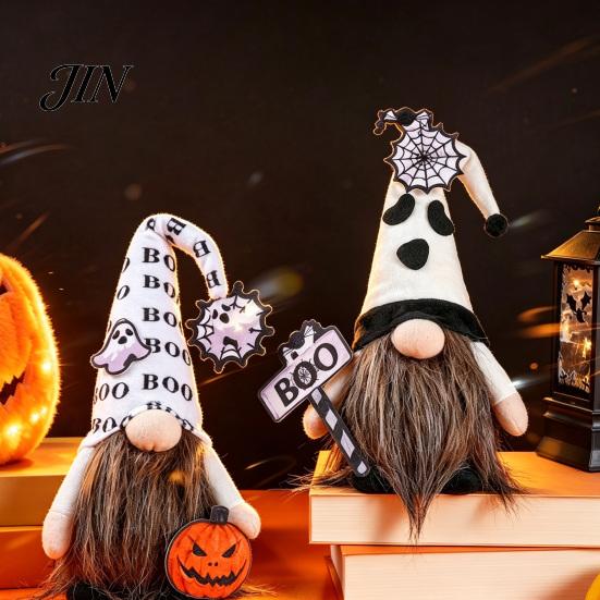 Halloween Ornaments Gnome Decor, Faceless Doll Figurine for Shelf Table, Spooky Holiday Decorations Cute Ornament Party Home, Trick or Treat