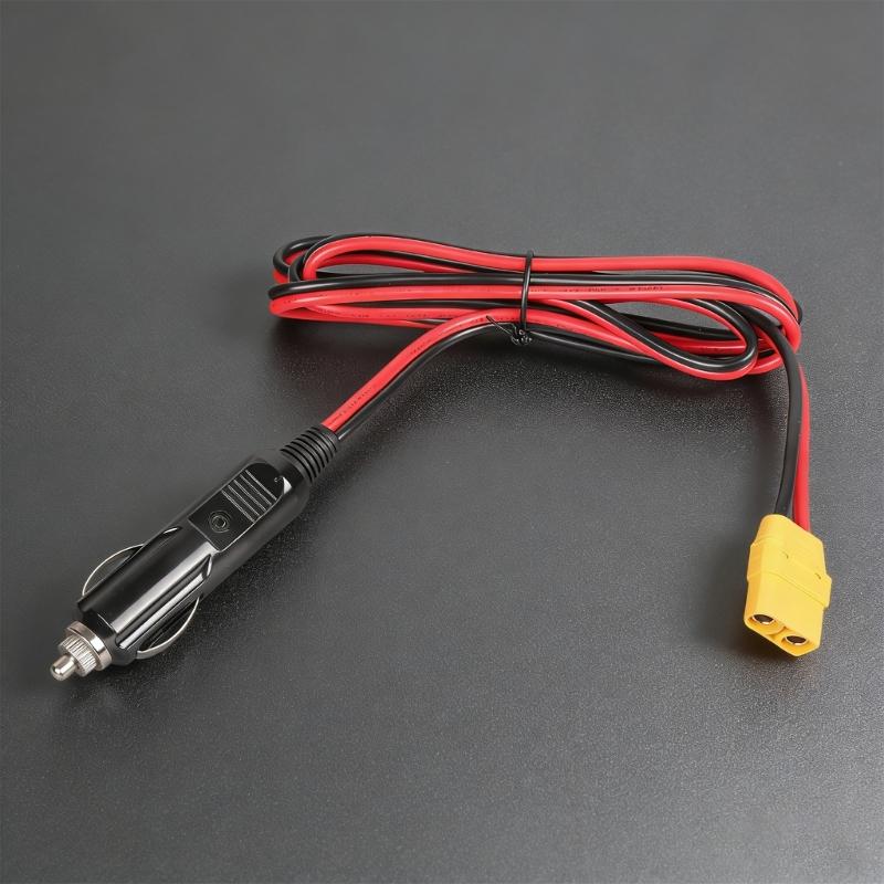 Прочный кабель 14AWG XT90 (гнездо) на автомобильные штекеры-преобразователи, 12В-24В, 15А, для портативных электростанций, шнур питания