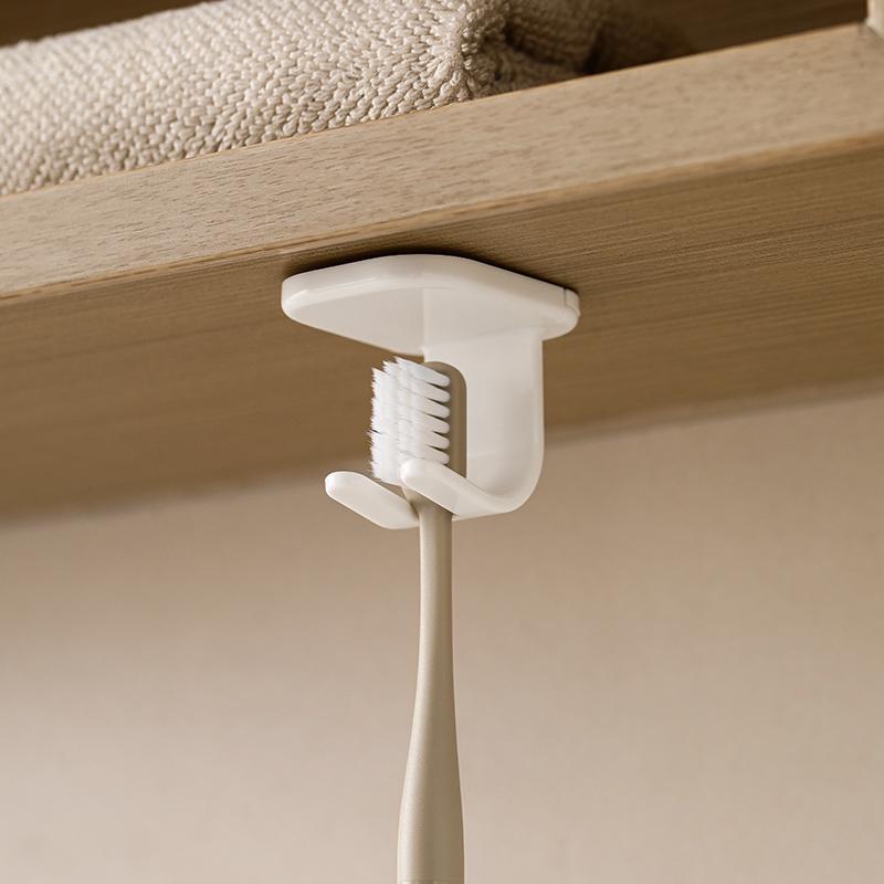 Самоклеящийся съемный держатель зубной щетки для ванной комнаты, настенный держатель для электрической зубной щетки, пластиковый крючок для хранения