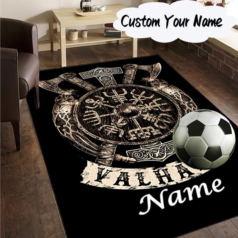 Custom Name Rug Viking Carpet Game rug Area Rug Suitable for Kitchens, Homes, Offices, Living Rooms,Home Decor,Birthday Gift