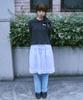 Moyora Frill Banding Midi Skirt [White]