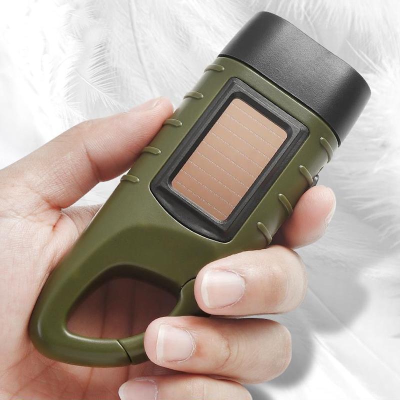 Rechargeable For Fishing Boating Hiking Survival Gear Power Bank Solar Flashlight Emergency Hand Crank Dynamo Led Flashlight