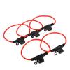 5pcs Car Inline Blade Fuse Holder Waterproof Splash Proof Small Size 12V 30A