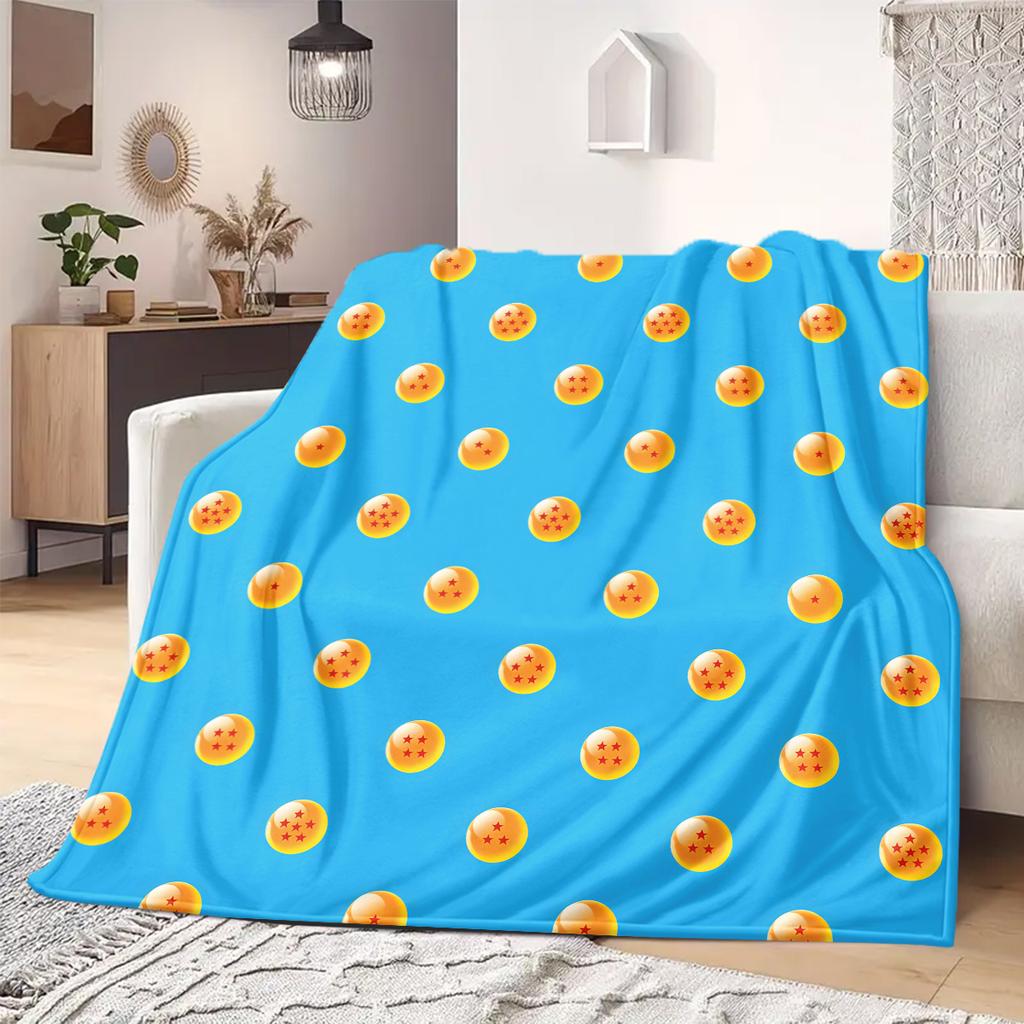 Dragon Ball Z Print Blanket Warm Comfortable Flannel Blanket Suitable for Bedrooms,Sofas, Beds,Chairs,Travel -QIAO32