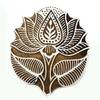 Handcarved Lotus Printing Block Wood Block Texile Stamp Block Print