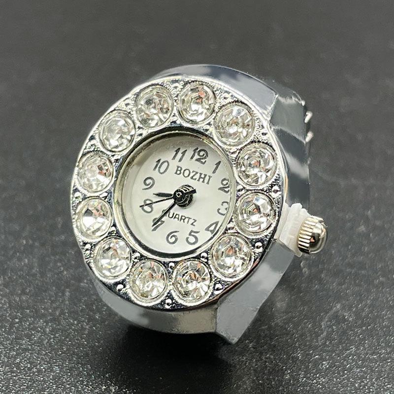 Винтажное панк-кварцевое кольцо для часов на палец для женщин и мужчин, готические часы, кольца, цифровые часы, эластичные эластичные кольца, ювелирные часы, подарок