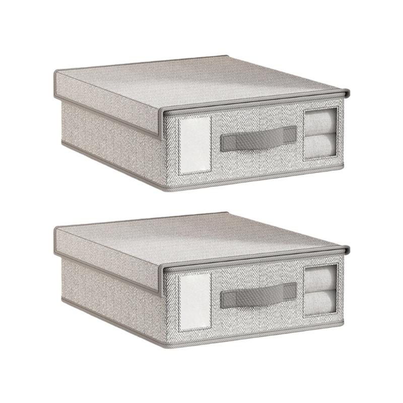 Дышащий Нетканый Материал Контейнер для Постельного Белья Органайзер для Постельного Белья С Пылезащитной Крышкой И Прозрачным Окном