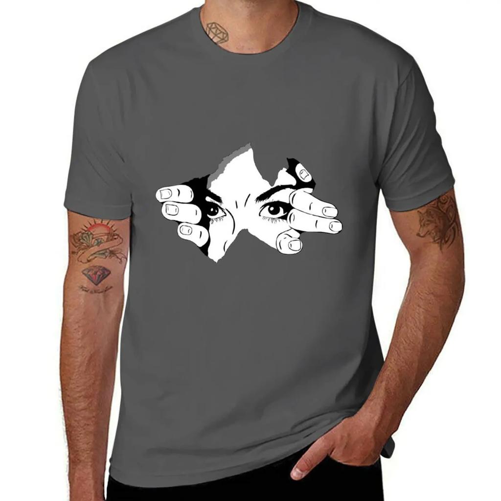 human eye and hand T-Shirt man t shirt customs design your own luxury clothes men