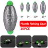 MUQZI Sports Accessory 10Pcs Lead Weight Sinker Fish Tackle Accessories for Outdoor Seawater Fishing