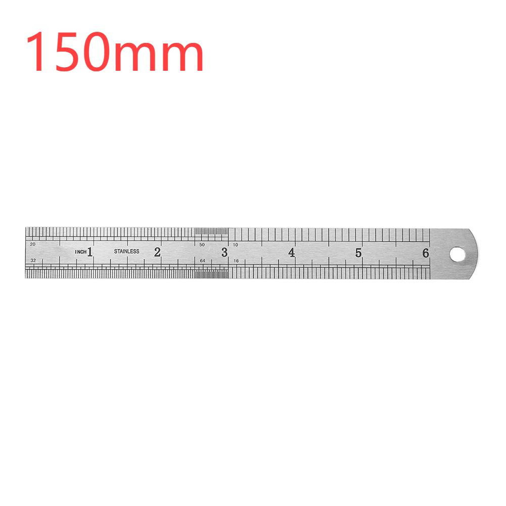 15-50Cm Stainless Steel Ruler Metal Straight Ruler Stationery Drafting Supplies Hand Tools Precision Double Sided Measuring Tool