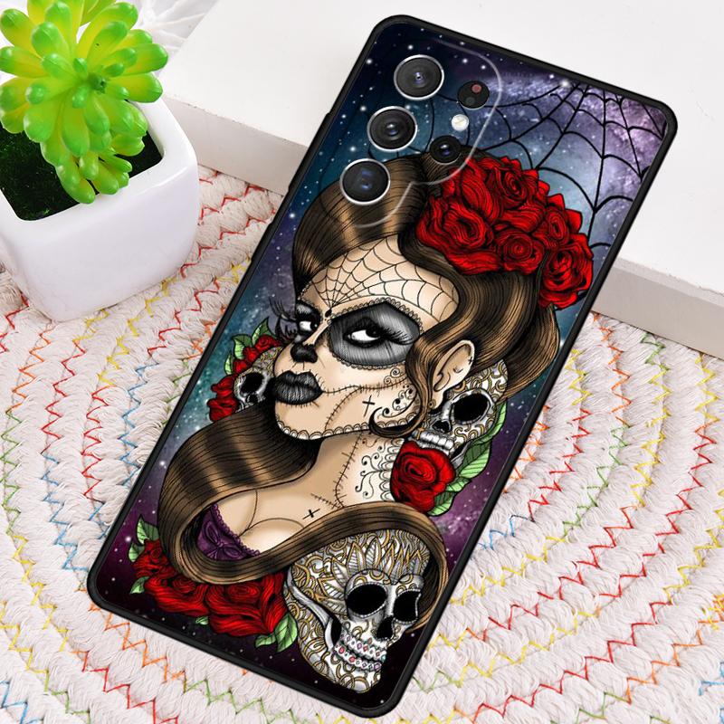 Cute Day Of The Dead Skull Owl Phone Case for Samsung Galaxy note 10 pro S26 Ultra S23 S24 FE S25 S21 S22 PLUS shockproof Cove