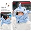 Winter Warm Shark Hooded Ski Mask Helmet Cover for Face and Neck Protections Cold Weather Windproof Headcover Hat