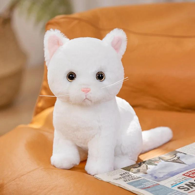 26 см плюшевая игрушка, имитирующая садовую кошку, милая игрушка для питомца, реалистичное украшение для дома, подарок на день рождения