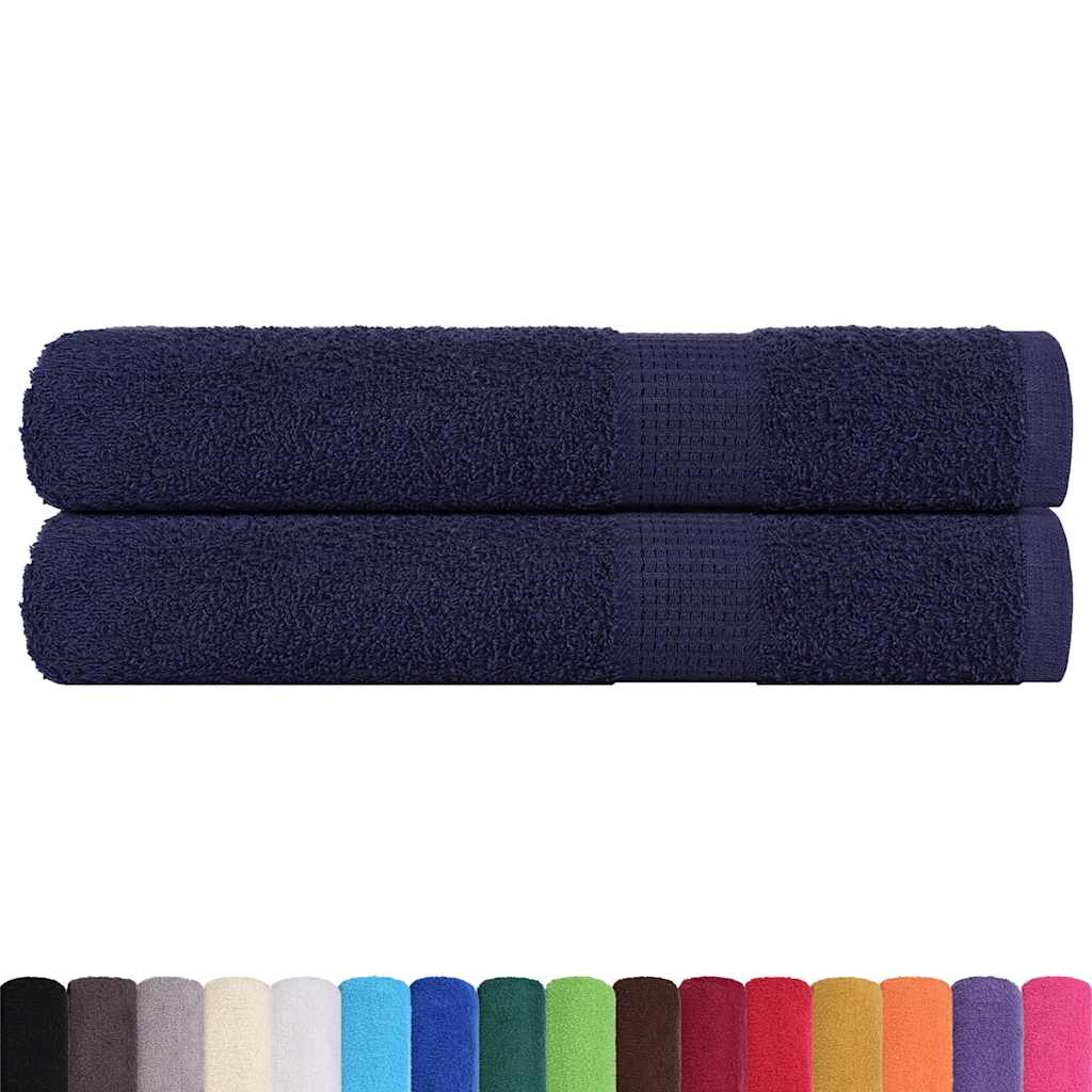 Sauna Towels FROGN 2 pcs Navy Blue 80 x 200 cm 360 g m²