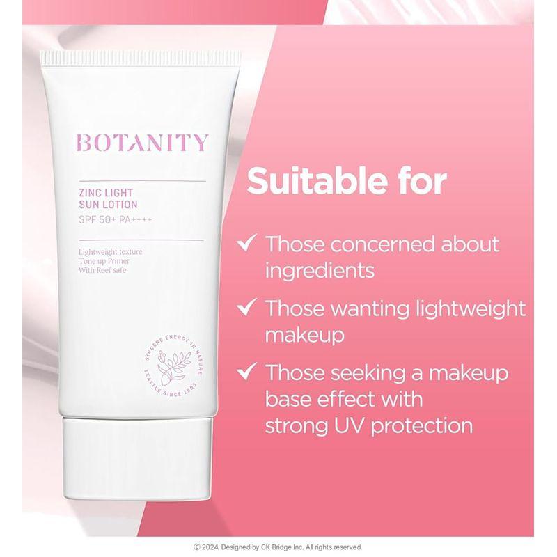 BOTANITY - Легкий солнцезащитный лосьон с цинком