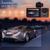 Автомобильный видеорегистратор HD 1080P с 3 объективами внутри автомобиля, трехсторонняя камера, видеорегистраторы, видеорегистратор, видеорегистратор, видеокамера, 2,0-дюймовый IPS-экран и задняя камера