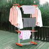 Clothes Drying Rack with Wheels High Stability 4-Layer Design Strong Load-bearing Easy Assembly Indoor Outdoor Laundry Rack Rolling Clothes Dryer Rack