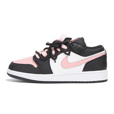 Air Jordan 1 Нескользящее Покрытие Низкие Винтажные Баскетбольные Кроссовки Женские Черно-Розовые DX4374-008(Team59-x)