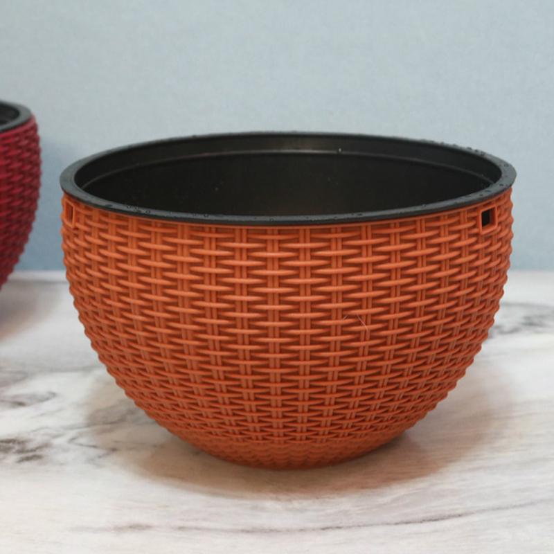 CANXING Подвесная корзина Imiatino Цветочный горшок с виноградной лозой Круглый садовый кашпо из смолы с треугольной цепью