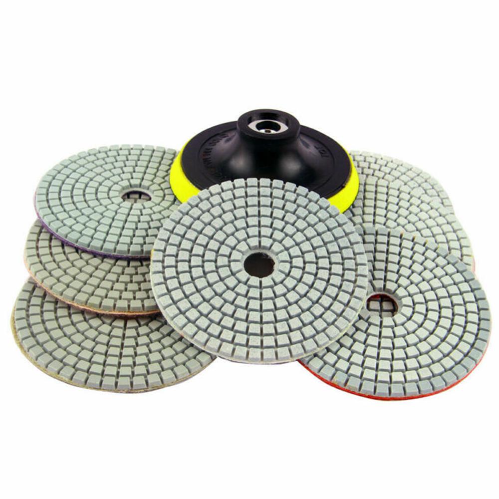 8pcs 3“Diamond Electric Grinder Polishing Pads For Granite Stone Tile Grindings.
